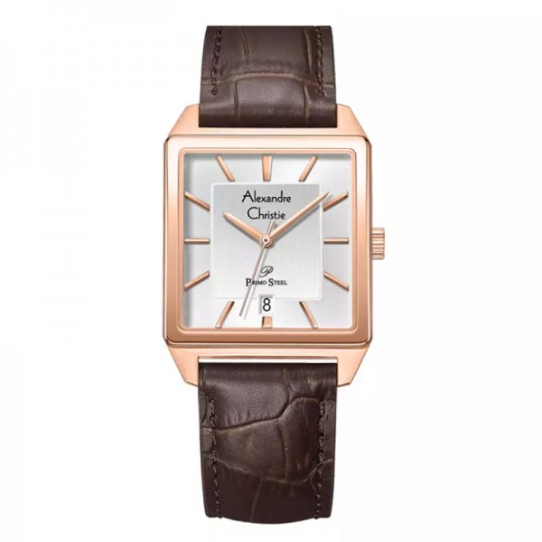 Alexandre Christie AC 1038 Rosegold White Man Leather  MDLRGSL